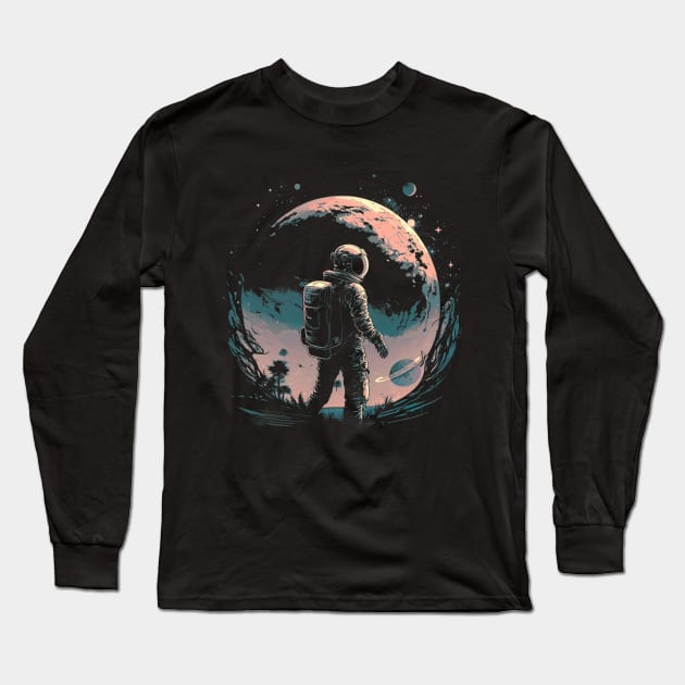 Space Adventure Long Sleeve T-Shirt by DragonDream